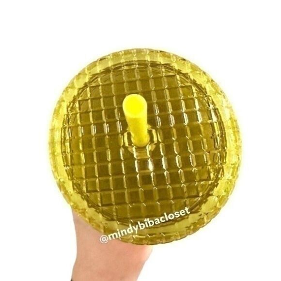 Starbucks 2023 January Release Yellow Grid Pattern Venti Tumbler Cold Cup - Picture 3 of 3